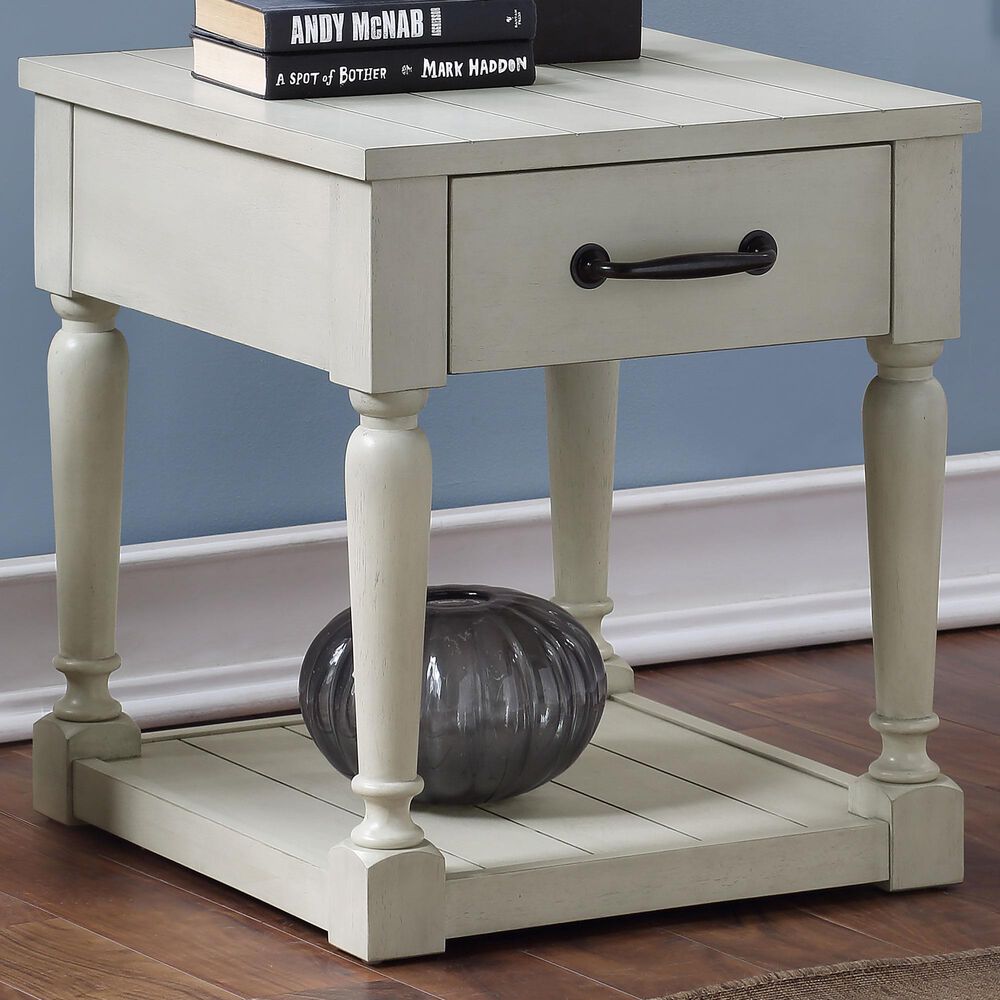 Steve Silver Furniture Hemingway End Table in Alabaster, , large
