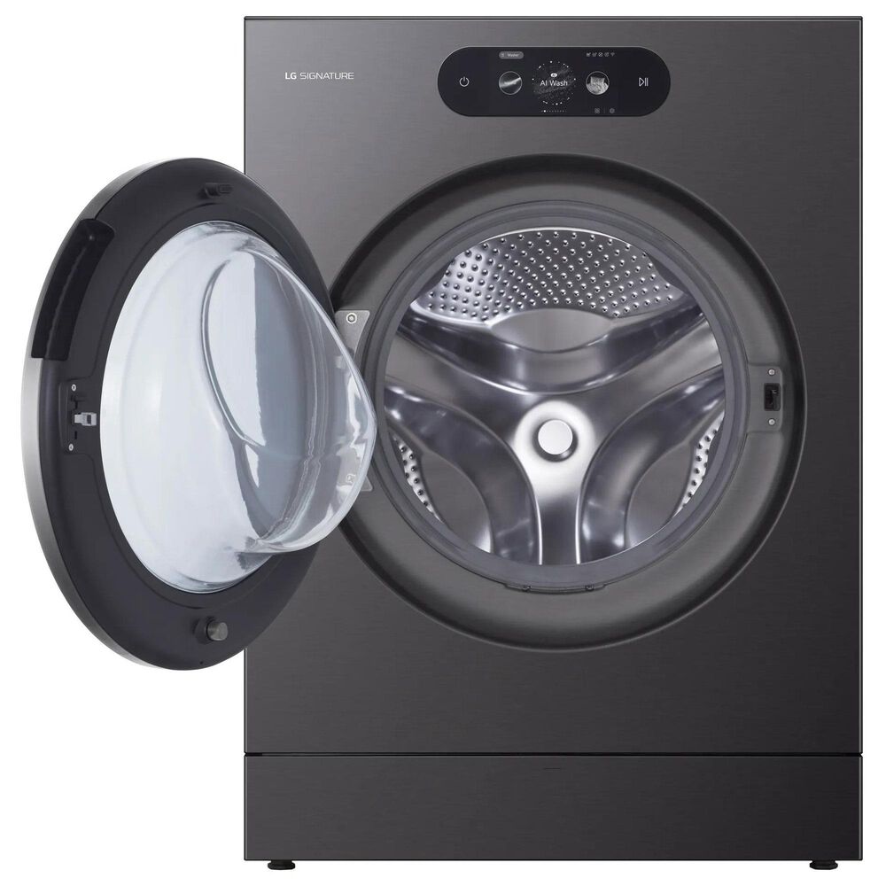 LG 5.8 Cu. Ft. Smart Front Load Washer in Brushed Black Steel, , large