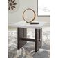 Ashley Burkhaus End Table in White and Dark Brown, , large