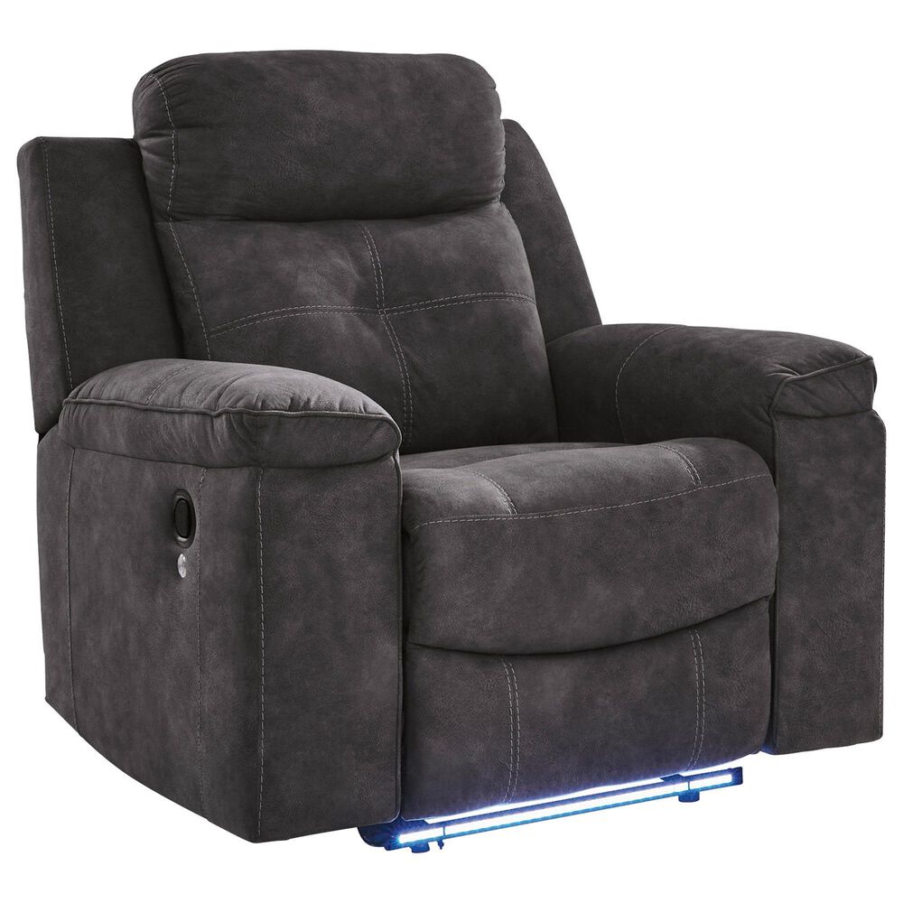 Ashley Brysonview Manual Zero Wall Recliner in Charcoal, , large
