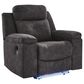Ashley Brysonview Manual Zero Wall Recliner in Charcoal, , large