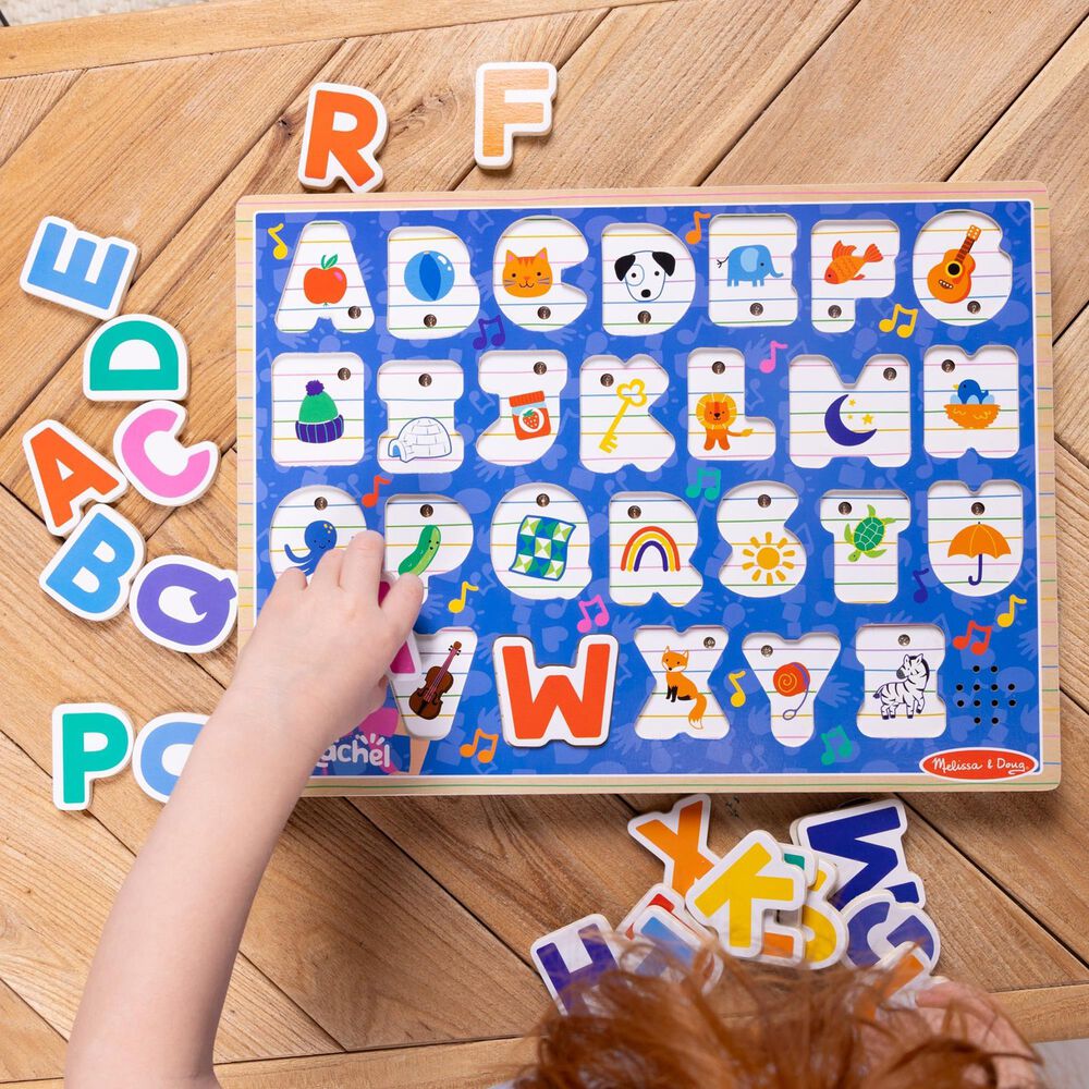 Melissa &amp; Doug Ms. Rachel Wooden Phonics Alphabet Sound Puzzle, , large