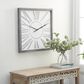 Maple and Jade 25" Metal Wall Clock in Grey, , large