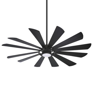 Minka-Aire Windmolen 65" Indoor/Outdoor Smart Ceiling Fan with LED Light in Textured Coal, , large