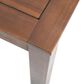 Hearth and Haven 3-Piece Outdoor Courtyard Table and Bench Set in Dark Brown, , large