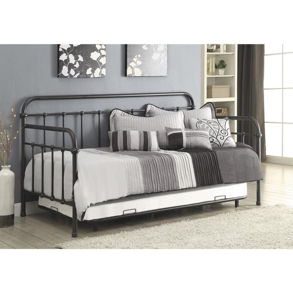 Pacific Landing Twin Daybed with Trundle in Dark Bronze, , large