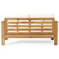 Hearth and Haven 2-Piece Patio Conversation Set with Cream Cushion in Teak, , large