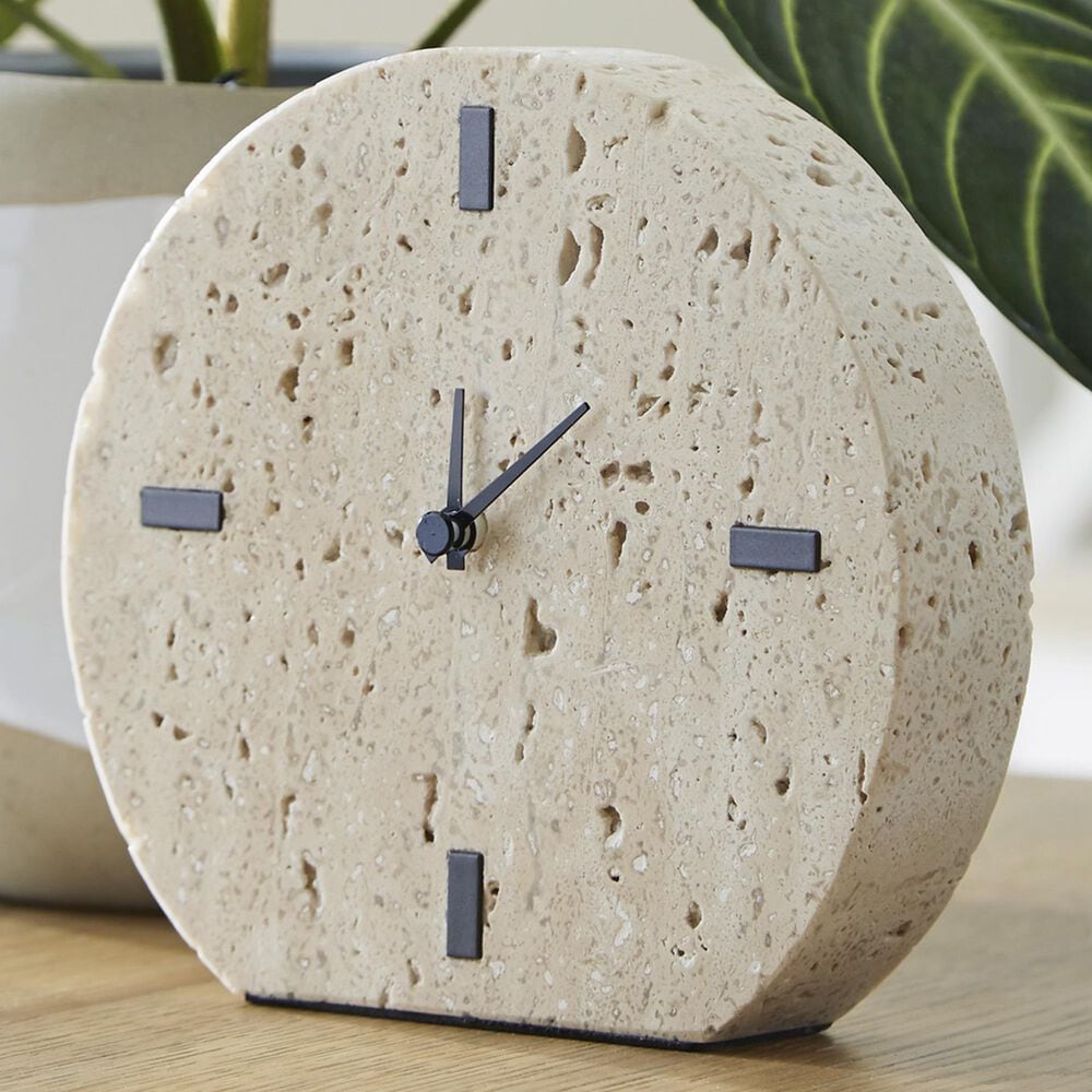 Ashley Donfordson Table Clock in Beige and Black, , large