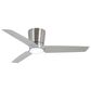 Minka-Aire Pure 48" Ceiling Fan with LED Light in Brushed Nickel, , large