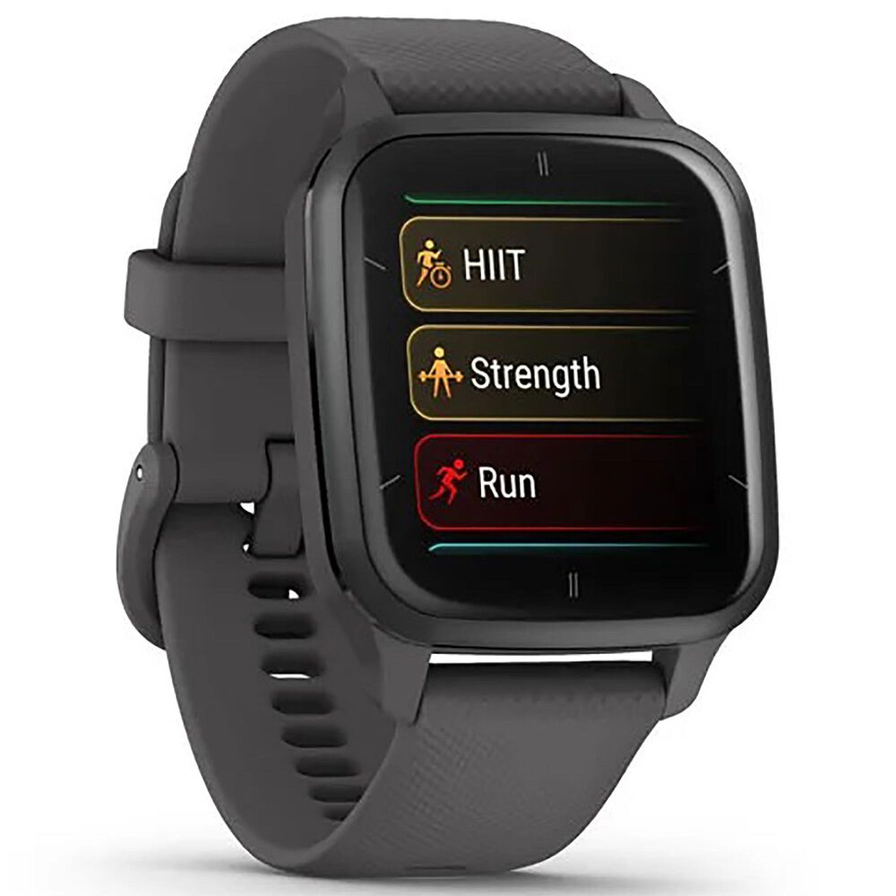 Garmin Venu Sq 2 GPS Smartwatch in Slate Aluminum Bezel with Shadow Gray Case and Silicone Band, , large