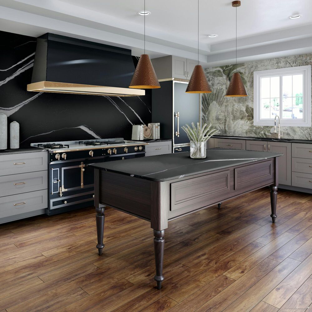 Cambria Luxury Mersey 3cm Quartz Countertop in Black, , large