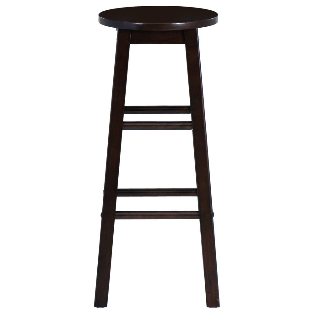 Linon Home Decor Abby 29" Bar Stool in Walnut, , large