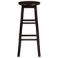 Linon Home Decor Abby 29" Bar Stool in Walnut, , large