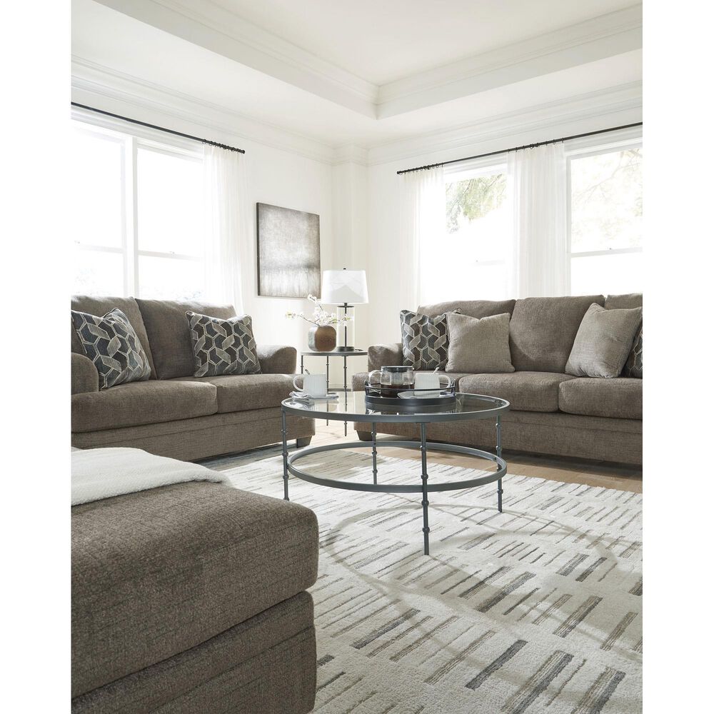 Ashley Stonemeade Stationary Sofa and Loveseat Set in Nutmeg, , large