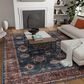 Central Oriental Rugease Velveteen Raquel Aerugo and Rust 7"6" x 9"6" Area Rug, , large