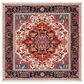 Safavieh Riviera 6"7" Square Ivory and Blue Area Rug, , large