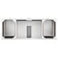 James Martin Vanities Chicago 60" Double Bathroom Vanity in Glossy White with 3 cm White Zeus Quartz Top and Rectangular Sinks, , large