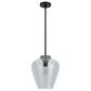 Hunter Vidria 1-Light Pendant in Matte Black, , large