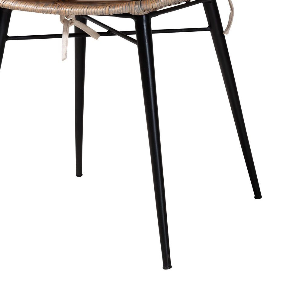 Baxton Studio Brenna Side Chair in Black and Greywashed (Set of 2), , large