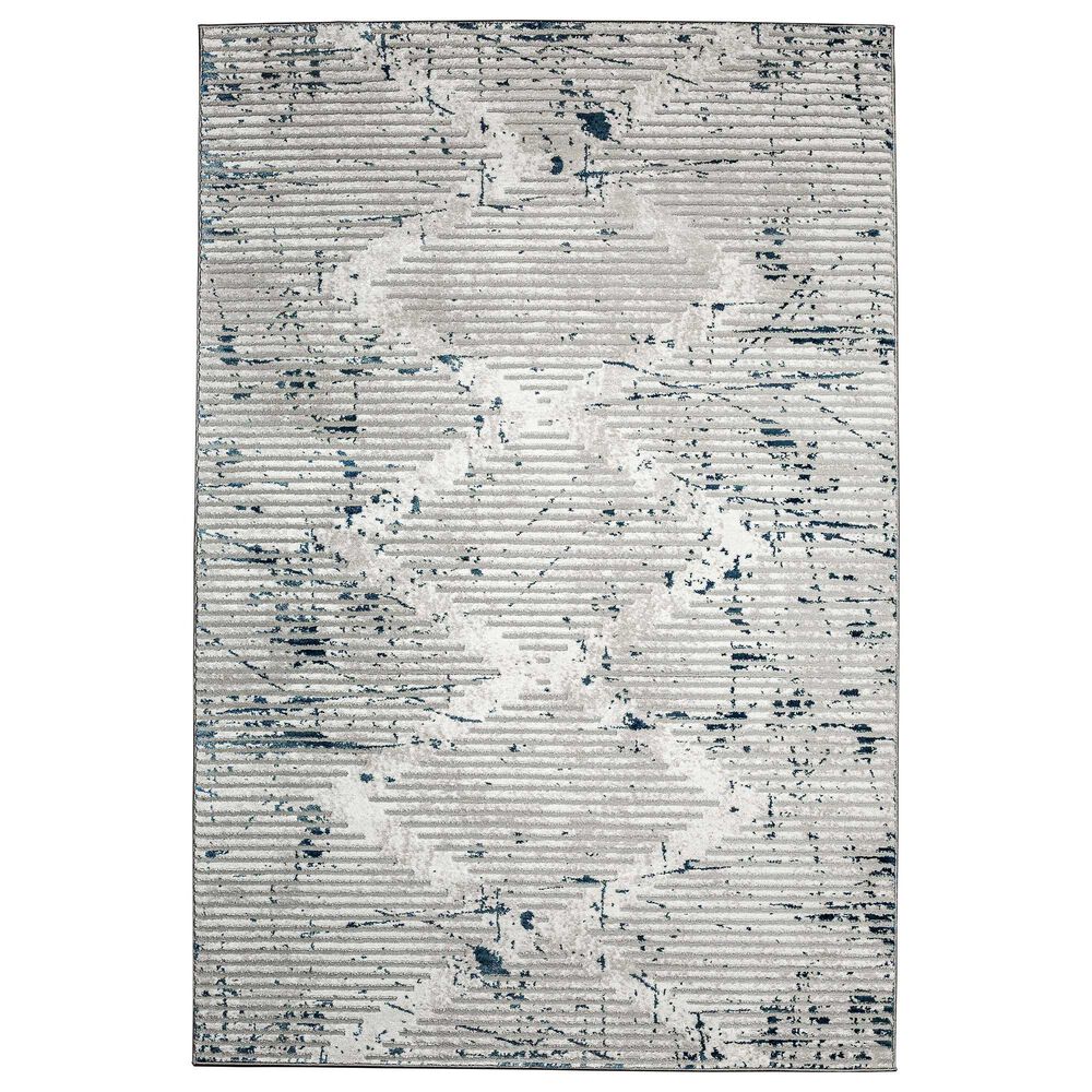 Radici USA Davide Geometric 7"10" x 10"6" Blue Area Rug, , large