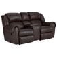 HomeStretch Laredo Manual Loveseat with Console in Stetson Dark Brown, , large
