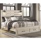 Ashley Cambeck King Storage Bed in Whitewash with Lighting, , large