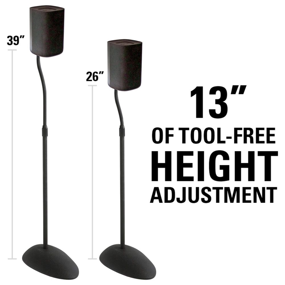 Sanus Adjustable Speaker Stands for Satellite Speakers in Black, , large
