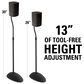 Sanus Adjustable Speaker Stands for Satellite Speakers in Black, , large