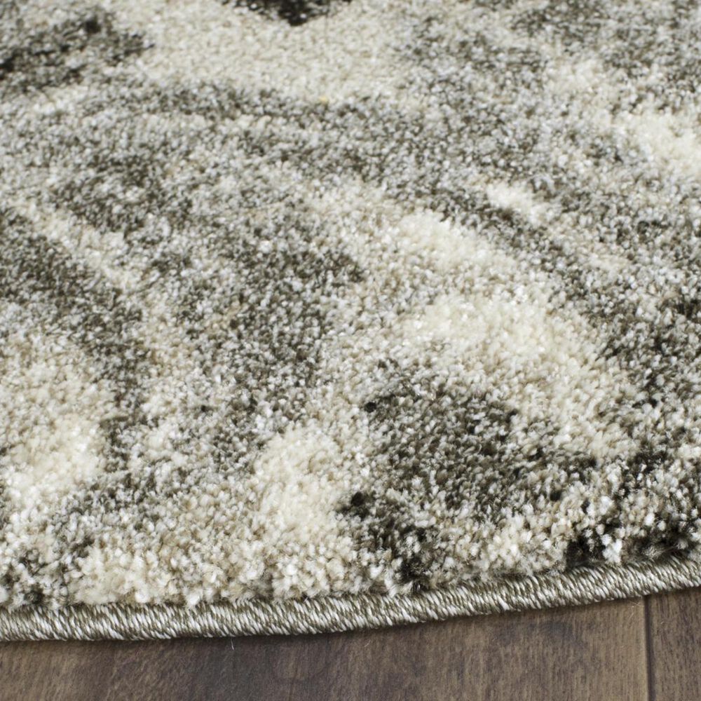 Safavieh Retro RET2139-7980 6&#39; Round Light Grey and Grey Area Rug, , large