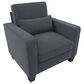 Bush Stockton 4-Piece Living Room Set with Chaise Lounge in Dark Gray, , large
