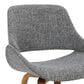 Lumisource Fabrico Side Chair with Grey Noise Upholstered in Walnut (Set of 2), , large