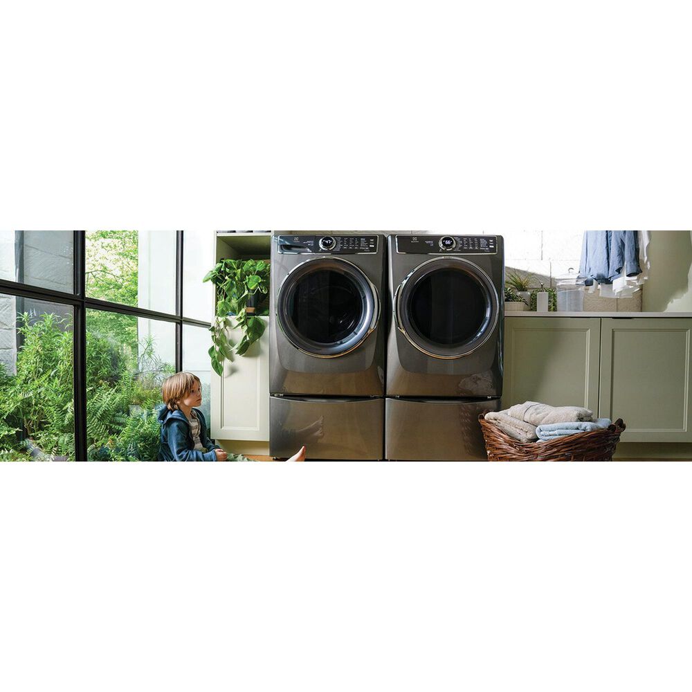 Electrolux 8 Cu. Ft. Front Load Gas Dryer with Steam in Titanium, , large
