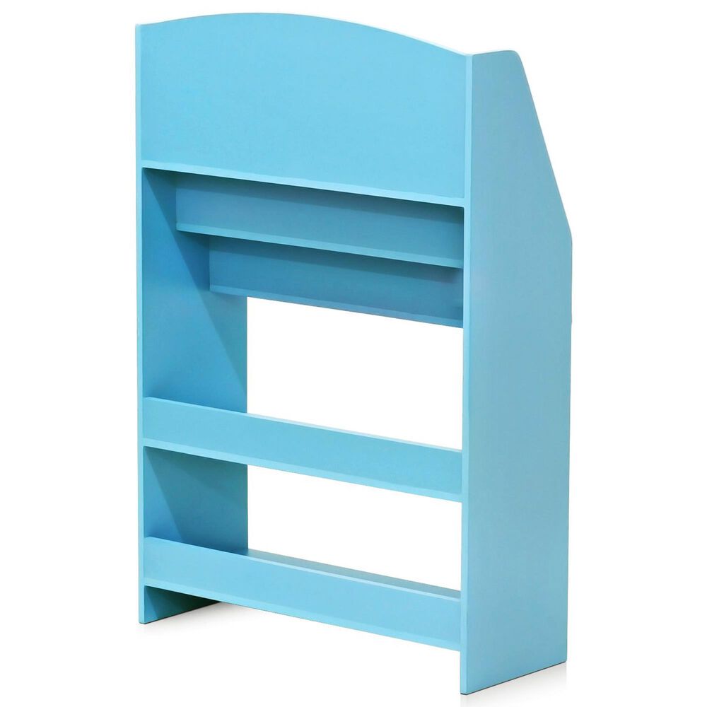 HOMLUX 5-Tier Magazine Bookshelf in Light Blue, , large