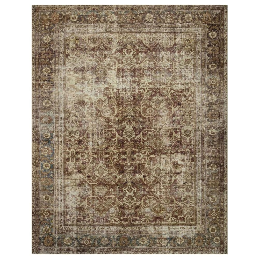 Magnolia Home Sinclair 5" x 7" Rust and Lagoon Area Rug, , large