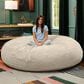 Jaxx Cocoon 6" Oversized Bean Bag Chair in Ivory, , large