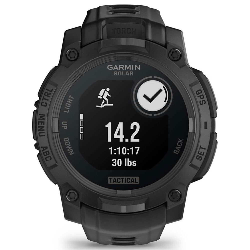Garmin Instinct 3 Tactical Edition Solar Smartwatch 45mm Case with Silicone Sport Band in Black, , large