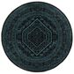 Safavieh Adirondack ADR108K 6" Round Black and Teal Area Rug, , large