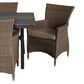 Global Note Collections 7 Piece Wicker Dining Set in Bronze, , large