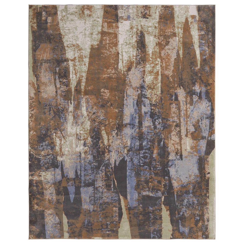 Feizy Clio 7"9" x 10" Blue and Tan Area Rug, , large