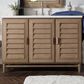 James Martin Vanities Portland 48" Single Vanity in White Washed Walnut with 3 cm Arctic Fall Solid Surface Top, , large