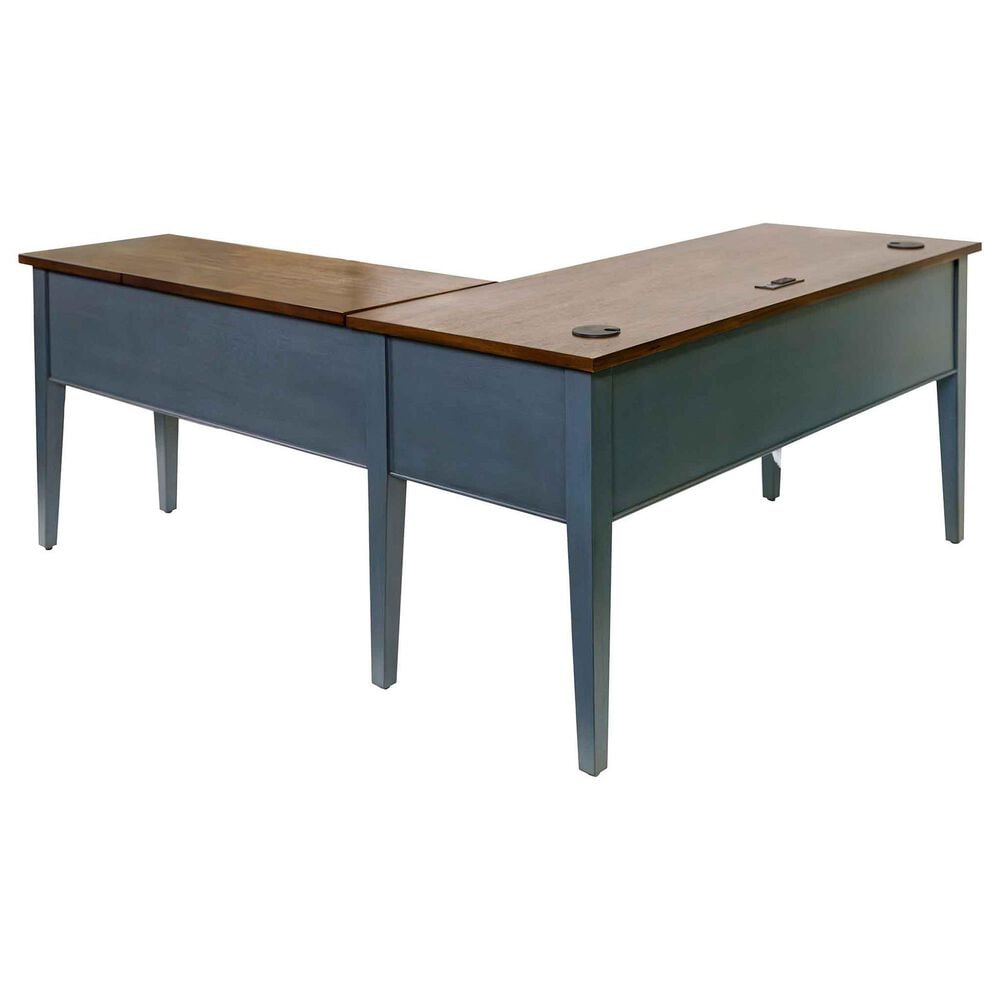 Wycliff Bay HALF PEDASTAL L-DESK, , large