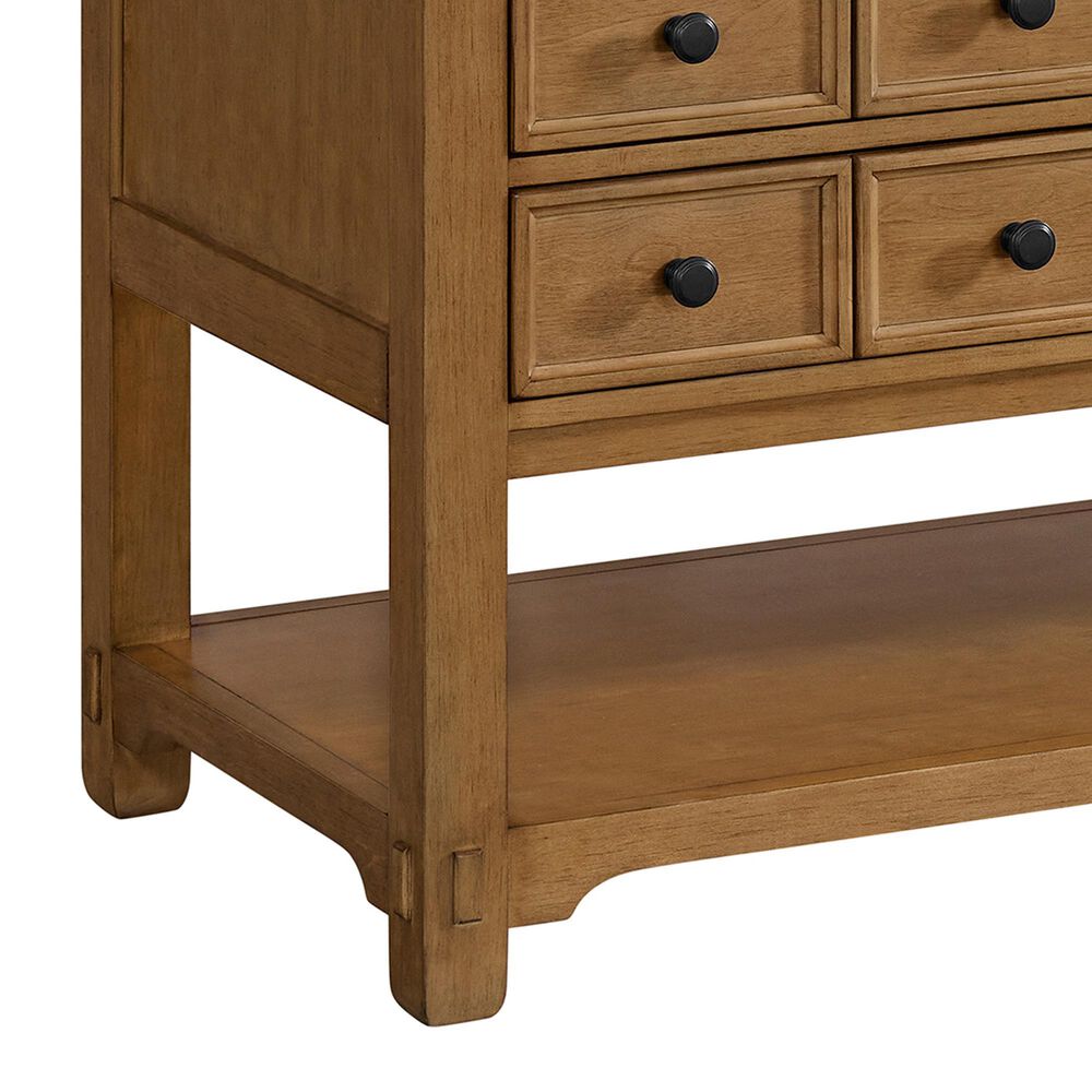 James Martin Malibu 60&quot; Single Bathroom Vanity in Amber Birch with 3 cm Carrara White Marble Top and Rectangular Sink, , large