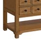 James Martin Malibu 60" Single Bathroom Vanity in Amber Birch with 3 cm Carrara White Marble Top and Rectangular Sink, , large