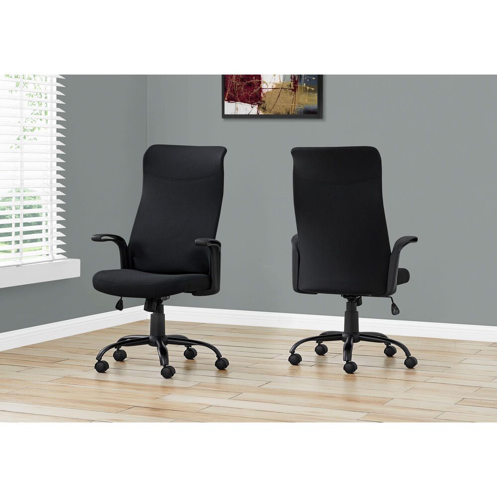 Monarch Specialties Office Armrest Chair in Black, , large