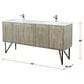 Lexora Home Lancy 72" Double Bathroom Vanity in Rustic Acacia with 2 cm White Cultured Marble Top and Rectangular Sinks, , large