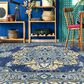 Amerr Boho 8" x 11" Steel Blue Area Rug, , large