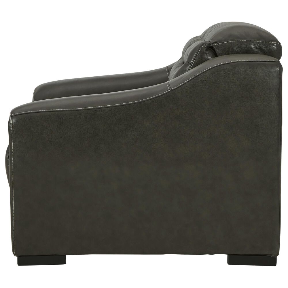 Ashley Center Line Power Recliner in Dark Gray, , large