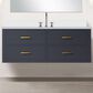 Lexora Home Castor 48" Single Bathroom Vanity in Blue with 2 cm White Cultured Marble Top and Rectangular Sink, , large