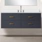 Lexora Home Castor 48" Single Bathroom Vanity in Blue with 2 cm White Cultured Marble Top and Rectangular Sink, , large