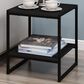 HOMLUX 2-Tier End Table in Americano and Black, , large